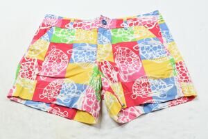 Lilly Pulitzer Shorts Womens 6 Plaid Rollin Turtles Cotton Casual